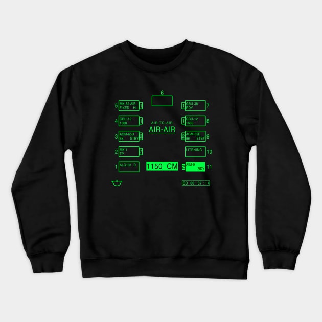 A-10 Warthog Weapons Display Screen Crewneck Sweatshirt by TWOintoA